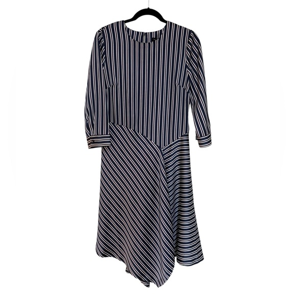 NWT Banana Republic Striped Drop Waist Shift Dress - Size 8 - Picture 1 of 7